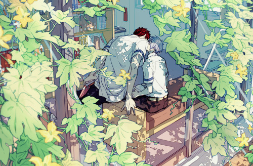 kuroitsume:  naughtysensei: ②  葉陰 