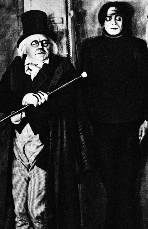 classichorrorblog:  Werner Krauss and Conrad Veidt in The Cabinet of Dr. Caligari