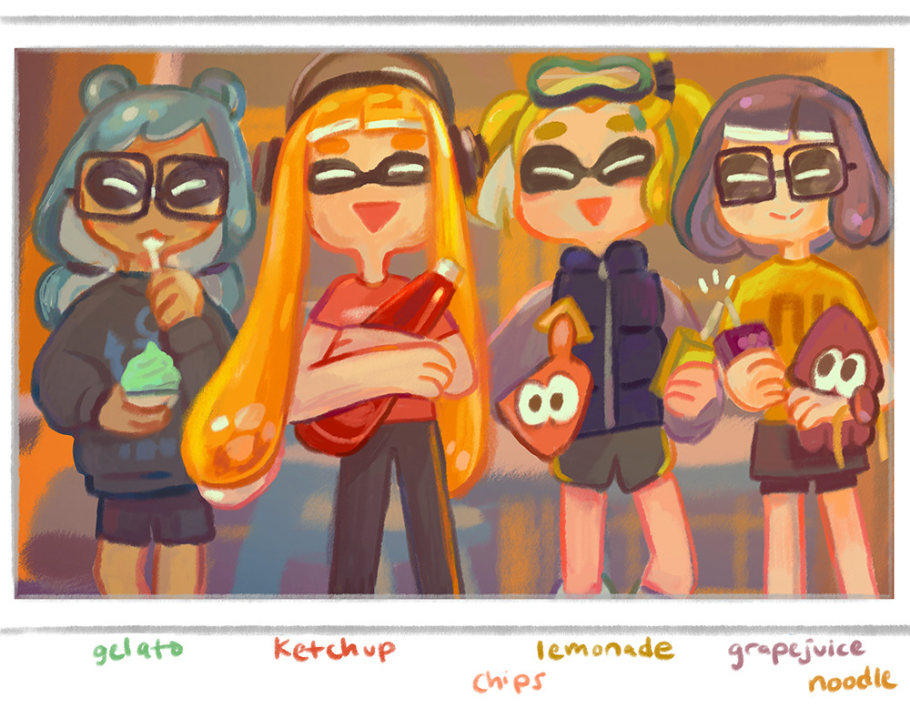 Many games, foods, and group photos later, Team Lunch is still playing! Merry Squidmas @lokno!! 