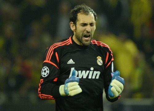 Diego Lopez&rsquo;s reaction to Cristiano&rsquo;s goal