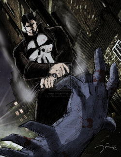 chaoswillneverend:  Batman vs Punisher