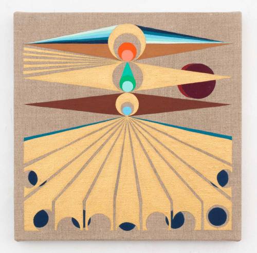 paintingafterpainting:Eamon Ore-Giron, Infinite Regress IV, 2015, Flashe on linen, 12 x 12 inches.