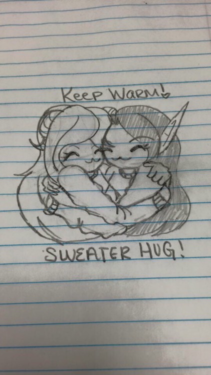 kittyklawzrandomdoodles:  Sweater hugs are adult photos