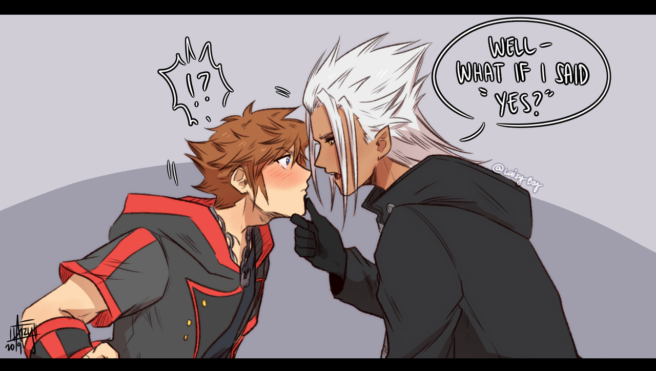 laizy-boy:  Sora &amp; Y.Xehanort😂💕
