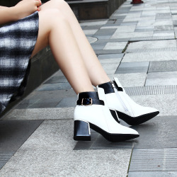 dressvbridal:  High Quality Solid Color Patent Leather Low Heel Ankle Boots - Dressv.com more»http://www.dressv.com/boots-c103562/ 