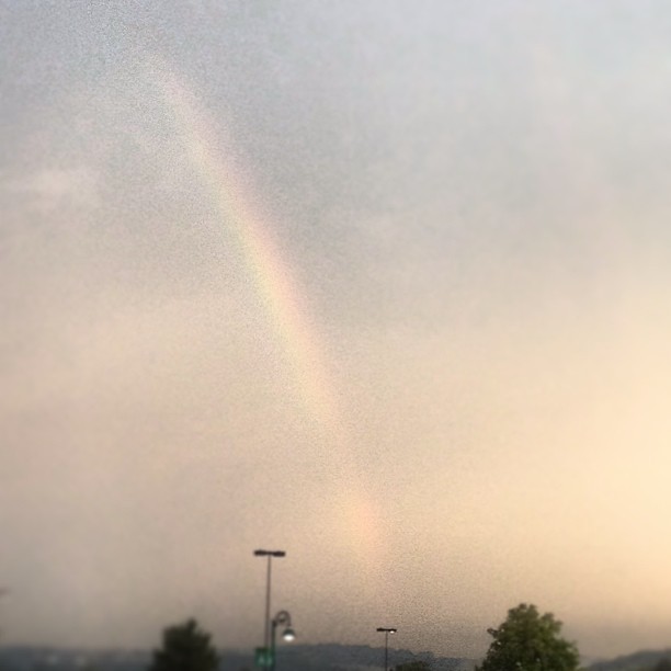 Rainbow from the other day at cabelas. #rainbow #sky #cabelas #fullhomo