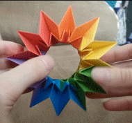 sixpenceee:  This video contains instructions on how to make origami fireworks 