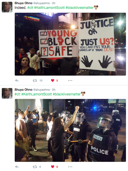 revolutionarykoolaid:  No Justice, No Peace (9/21/16, Part 1): Another night has turned rebellious in Charlotte. Protesters took the streets in downtown Charlotte, specifically around the EpiCentre, expressing outrage at the murder of Keith Lamont Scott,