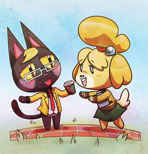 Who best to appreciate the hardworking Isabelle than the mayor?  A nice cup of coffee from The 