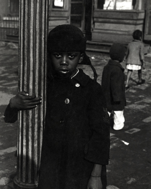 Black Child by Pole, Photo by Godfrey Frankel, 1945