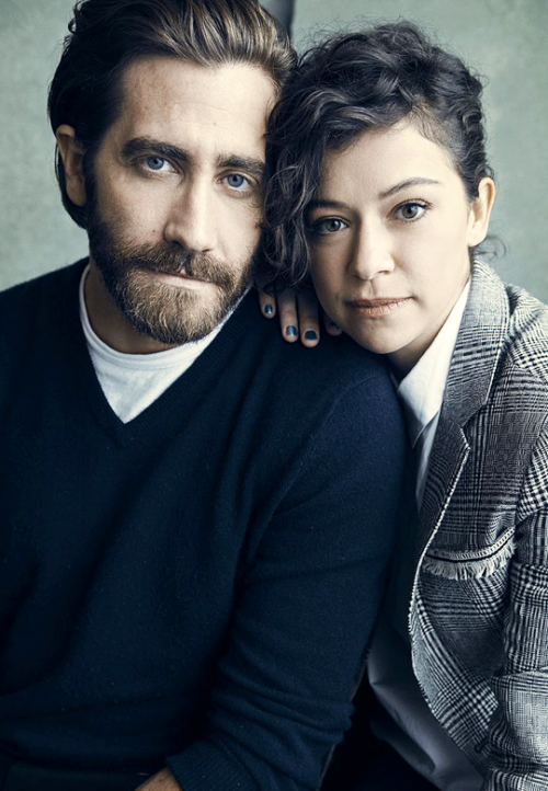 gyllenhaaldaily: Jake Gyllenhaal and Tatiana Maslany photographed by Austin Hargrave for The Hollywo