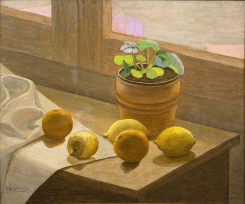 Still Life with Lemons    -    Fortunato Lacámera Argentinian 1887-1951Oil on panel,  50 x 60 cm