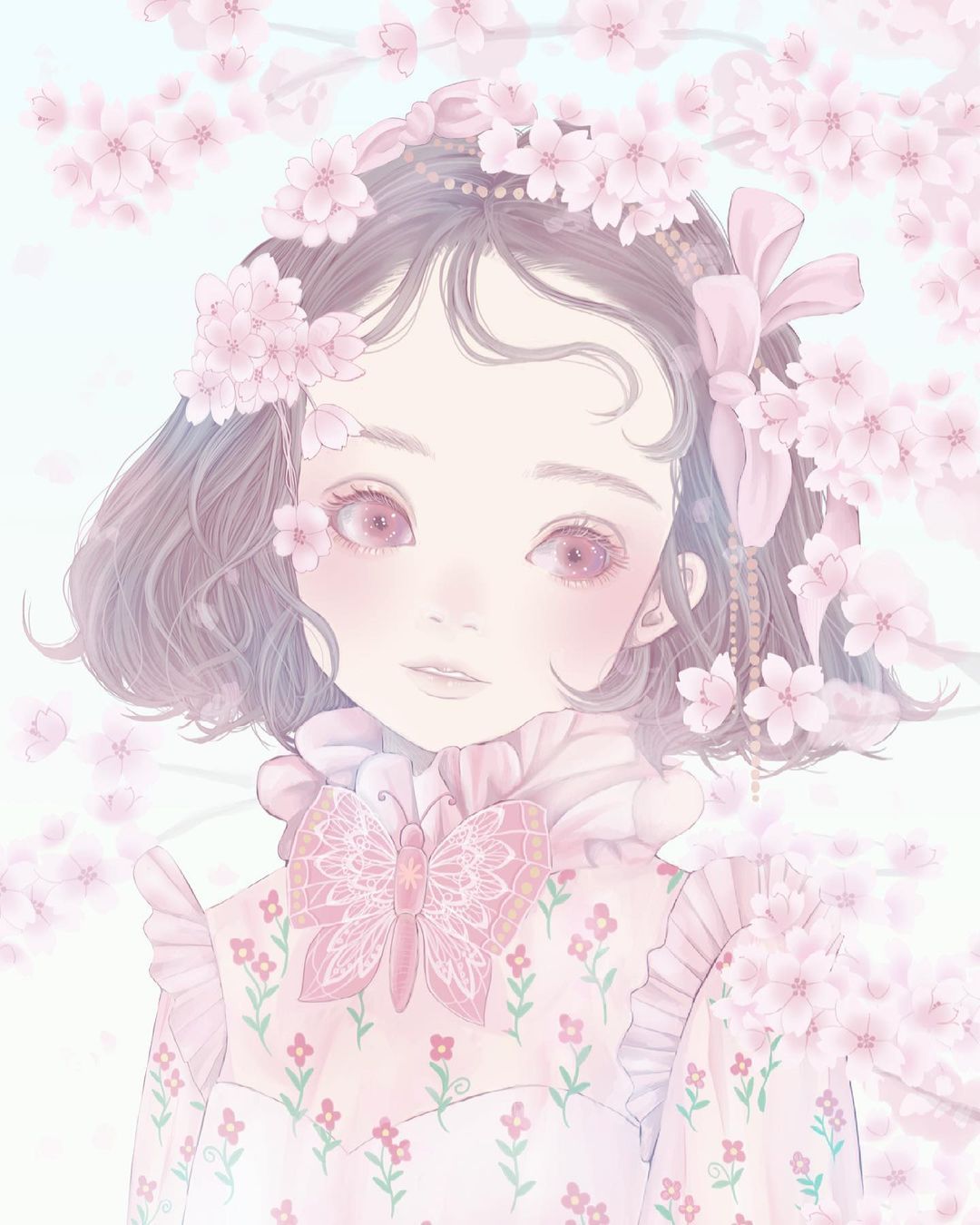 Maki Asaki Illustration Illustration Illust Illustrator Art Pink