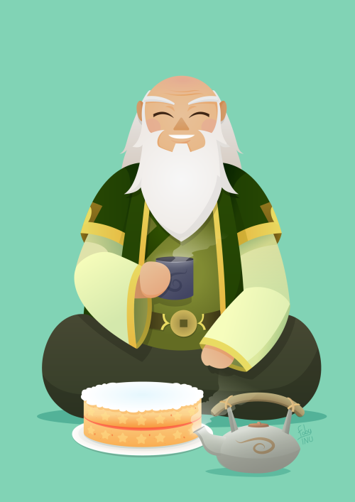 fabianainu: Uncle Iroh, for a collab of Legend of Korra, made by 60 brazilian artists. ♥ You can see
