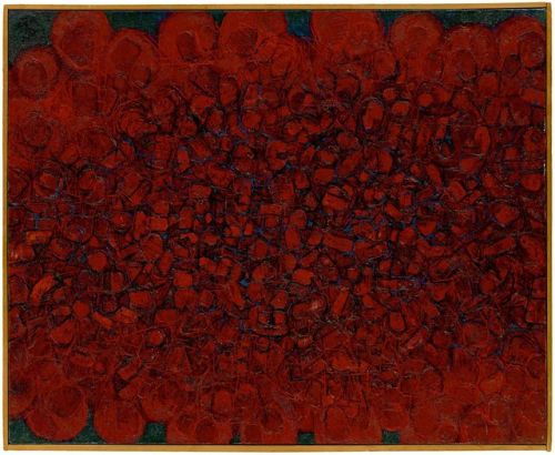 amare-habeo:Sadami Azuma (Japanese, 1928 – 2006) Mass (Red), late 1950s Oil on canvas, 54,5&th