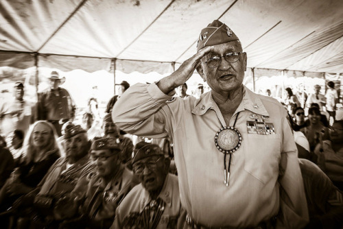                                          “A Code Talker’s Salute”Navajo Code Talke