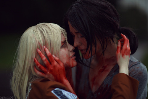 Attack on TitanIrene as KristaTorie as Ymirphoto by me