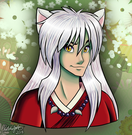 Some fan art of the doggo half-demon Inuyasha. I used to really be into the show when it first came 