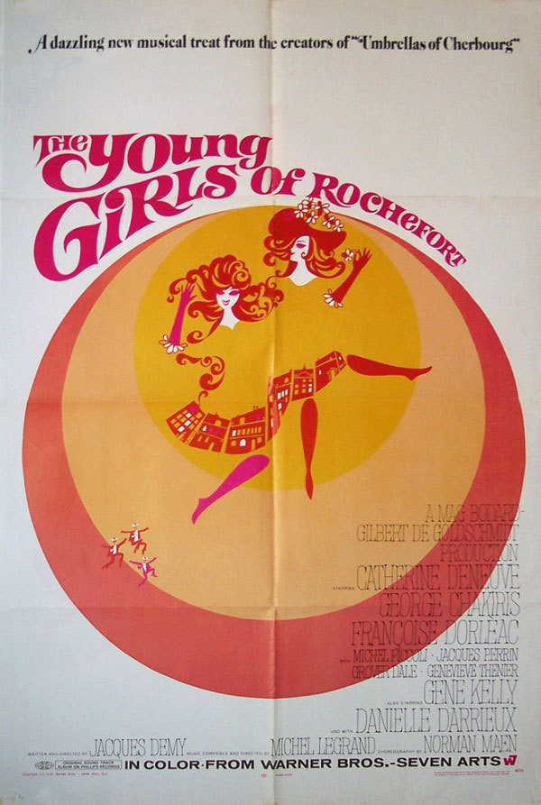 US one sheet for THE YOUNG GIRLS OF ROCHEFORT (Jacques Demy, France, 1968)
Artist: unknown
Poster source: Kinoart.net