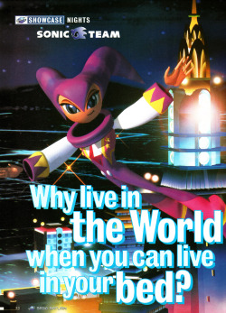 vgjunk:  NiGHTS into Dreams from Official Sega Saturn Magazine.