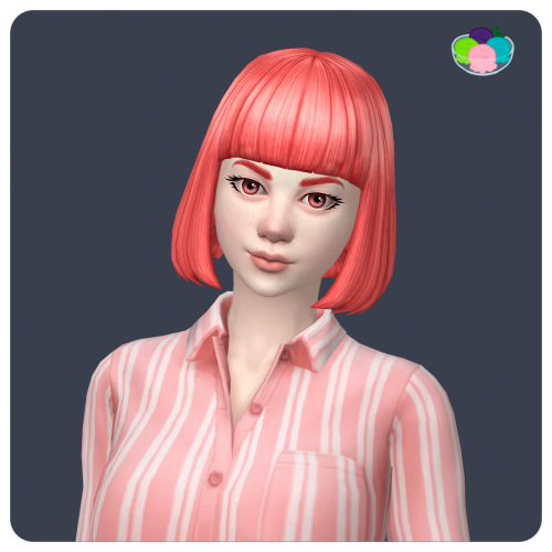 @dogsill’s Dakota Hair in Sorbets RemixRequires: Mesh76 add-on swatches in Sorbets Remix@maxismatchc
