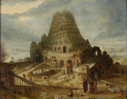 Lucas van Valckenborch, The Tower of Babel, second half of the 16th century, oil on canvas, 40 x 51 