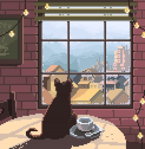 “Cat Cafe #01″www.patreon.com/pixelshuh