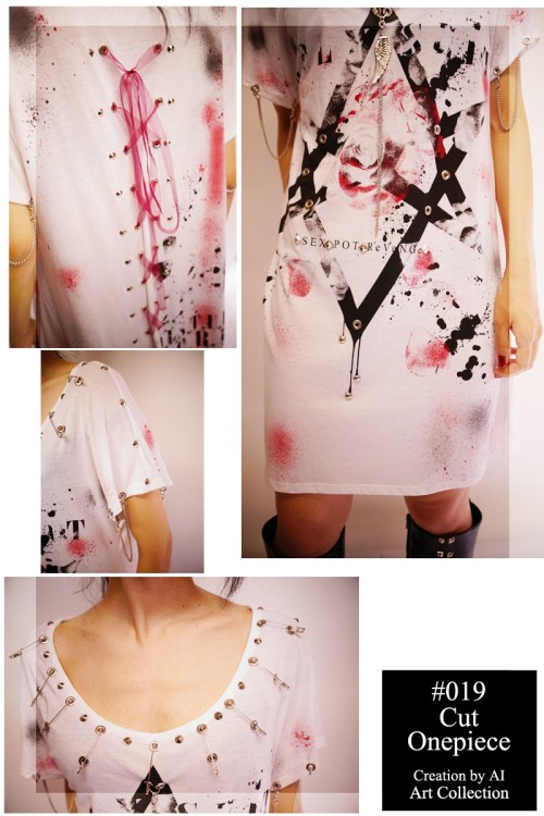 sexpotfashion: ★ 【Art Collection Creation by AI】 HOLY SHIT STUDS CUT ONEPIECE -SOLD OUT-