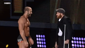 He is obviously reaching for Sami Zayn&rsquo;s mic&hellip;but feel free to