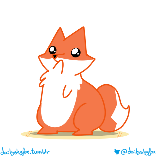 dailyskyfox: Today I blush because some of you think I’m cute! Eep~   Dorbs~