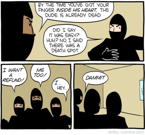 we-are-rogue:  SMBC: The Death Spot@we-are-ninja