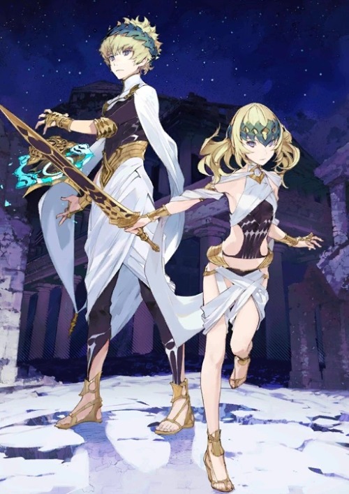 i-scream-for-fate: Saber class, Dioscuri for the 5th Cosmos in the Lostbelt, Olympus, in Fate Grand 