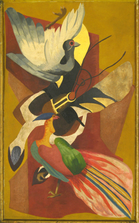 Alexandra Exter, Panel (Russia), 1930s. Paint on wood panel. Via Cooper Hewitt