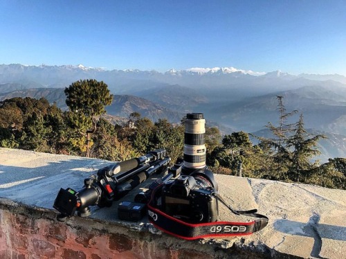 The Equipment and the Sunrise! #wilderness #valleyofgods #cloudporn #shiva #deodar #northface #parag