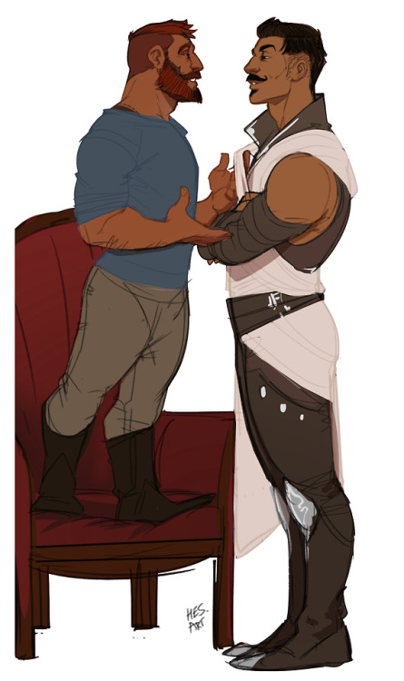 sbeep: All o this dragon age hype made me miss… them..so i redrew this 2 years later