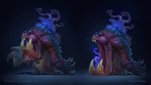 Umoir Bear 2D digital creature illustration created in Photoshop by concept artist Dmitriy Barbashin