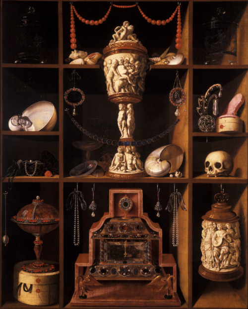 Georg Hains, cabinet of curiosities / Kleinodienschrank, after 1666. Oil on canvas. Germany. Schloss