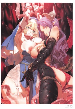 team b.rose yang-do ass bondage breasts cameltoe horns nipples no bra nun open shirt pointy ears stockings symmetrical docking tentacles thighhighs wings yuri scanning artifacts | #365580 | yande.re