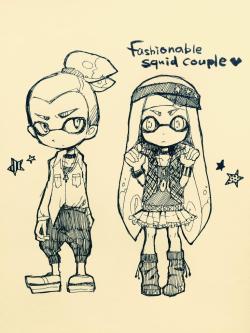 お洒落なイカップル #splatoon pic.twitter.com/3OPidTwWjY—