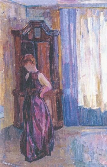 Self-portrait a Girl and a Closet  - Tove JanssonFinnish 1914-2001