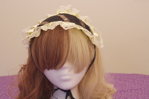 Black, Yellow, And Brocaded, This Headdress In Its Simple Elegance, Calls Attention To Its Beauty. Find