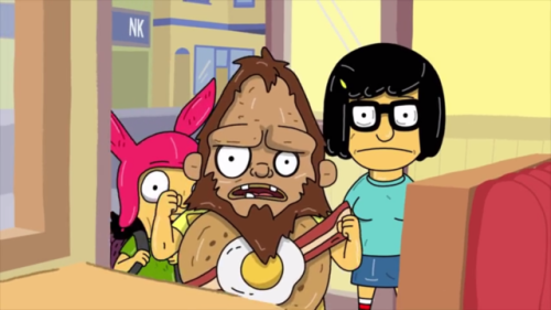 meganbarkerart: screenshots of the scene I’m credited for on the Bob’s Burgers Brunchsquatch episode