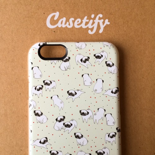 So excited to now be selling my own collection of cell phone cases on Casetify! This pug pattern is 