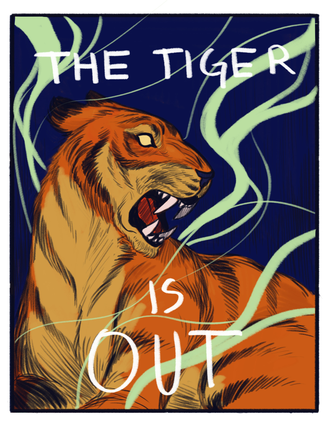 gabriellemkari:Dramatic comic of Nael’s, Age 6 poem: The Tiger