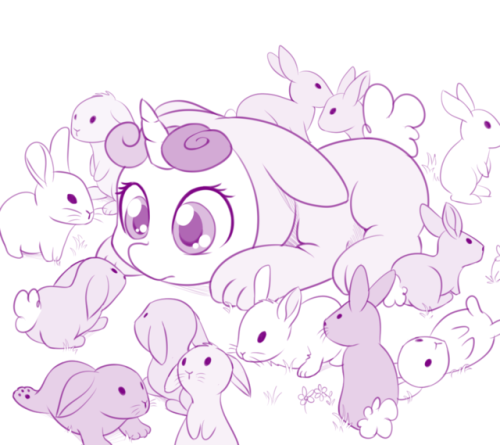 bobdude0: dstears:  Day 8: They still do not know I am a pony. EQD’s NATG 7 - Day 8: Draw a pony blending in.   🐇    👌  🐇    <3