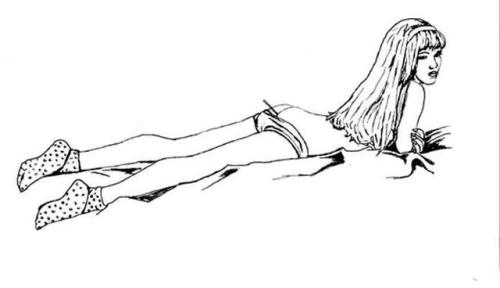 doctordirtymouth:Turned over on her tummy.