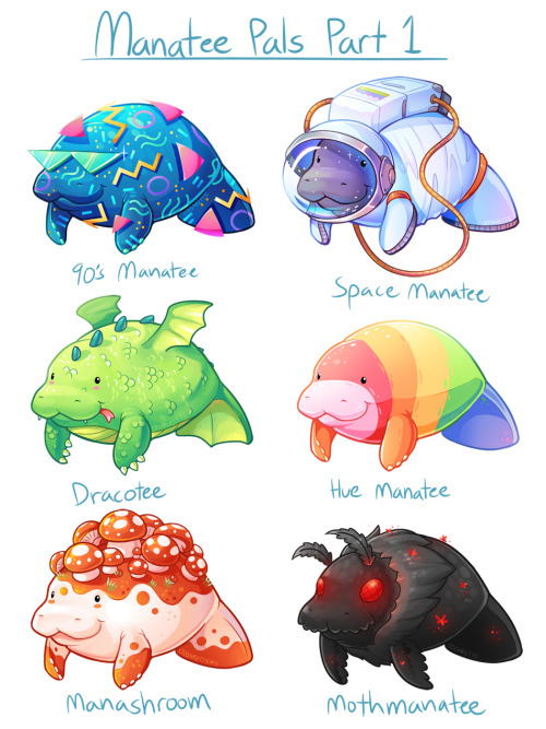 Finished my first six manatees! I was tempted to call them the Manateam, but I felt manatee pals was