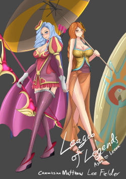 league-of-legends-sexy-girls:  Ashe And Leona by Varuna00 
