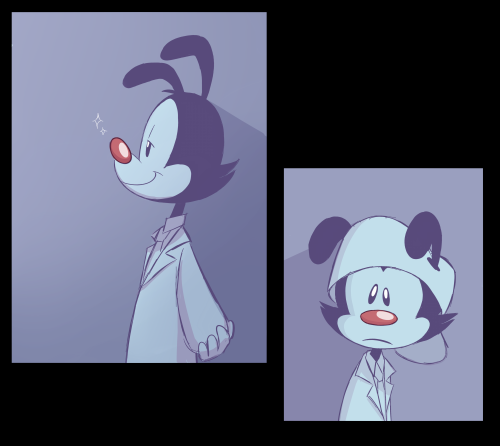 ciervo-robot:I made this silly thing about Wakko doubting himself before a show but then getting ins