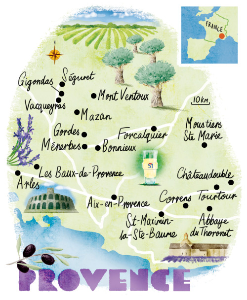 Jessopart blog — Provence map by Scott Jessop.